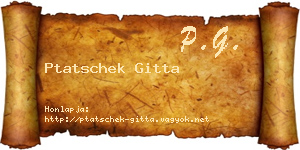 Ptatschek Gitta névjegykártya